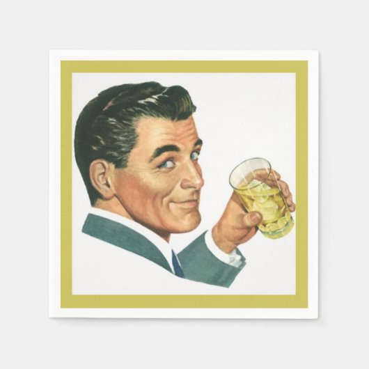 男の子 スタンダードカクテルナプキン (正面)