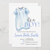 男の子 バブルスーツ 招待状 (正面/裏面)