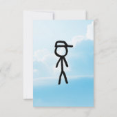 男の子、バン、セダンのための赤ちゃんシャワー サンキューカード (裏面)