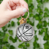 男の子、パーソナライズなバスケットボールのためのバスケットボールのギフト キーホルダー (手)