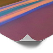 男の子、ビーチの上で、月を見ている ポスター (角)