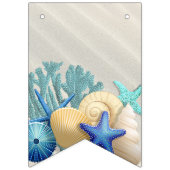 男の子、ビーチをテーマにした男の子の赤ちゃんシャワー バンティングフラッグ (第1の旗)