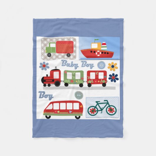 男の子 フリースブランケット (正面)