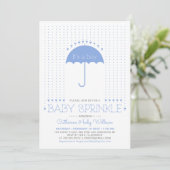 男の子 |ブルーハート&アンブレラベビー散布機 招待状 (スタンド正面)