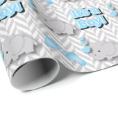 男の子 – ベビー象 ラッピングペーパー (ロールコーナー)