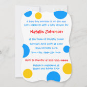 男の子 モンスター ベビーシャワー 招待状 (裏面)