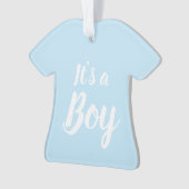 男の子、ライトブルーの赤ちゃんシャワー、ジェンダーの明け方 オーナメント (正面)