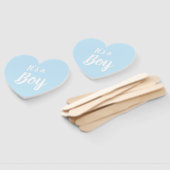 男の子、ライトブルーの赤ちゃんシャワー、ジェンダーの明け方 ハンドファン (組立なし)