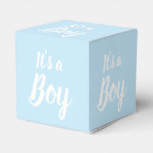 男の子、ライトブルーの赤ちゃんシャワー、ジェンダーの明け方 フェイバーボックス (裏面サイド)