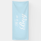 男の子、ライトブルーの赤ちゃんシャワー、ジェンダーの明け方 横断幕 (縦)