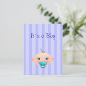 男の子 – 出産案内はがき 案内ポストカード (スタンド正面)