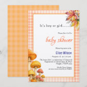 男の子？女の子？どちらでも！というフェアなベビーシャワーです 招待状 (正面/裏面)