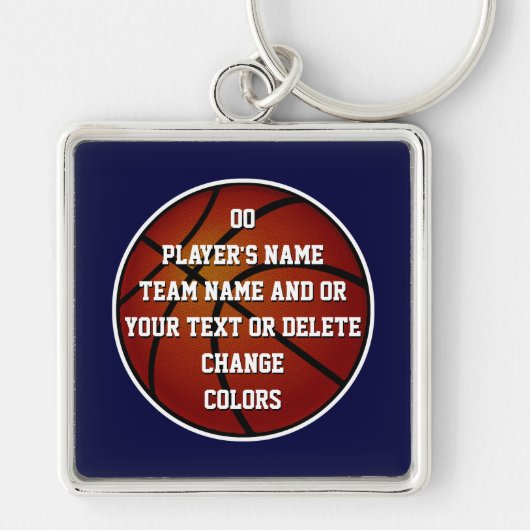 男の子、女の子、またはシニアナイトのためのバスケットボールの贈り物 キーホルダー (正面)