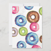 男の子？女の子？ジェンダー・リビール・パーティーのお誘い、ドーナツ 招待状 (裏面)