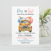 男の子？女の子？パンプキントラック性別発表パーティー 招待状 (スタンド正面)