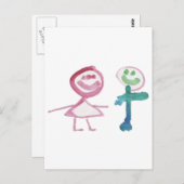 男の子&女の子 ポストカード (正面/裏面)