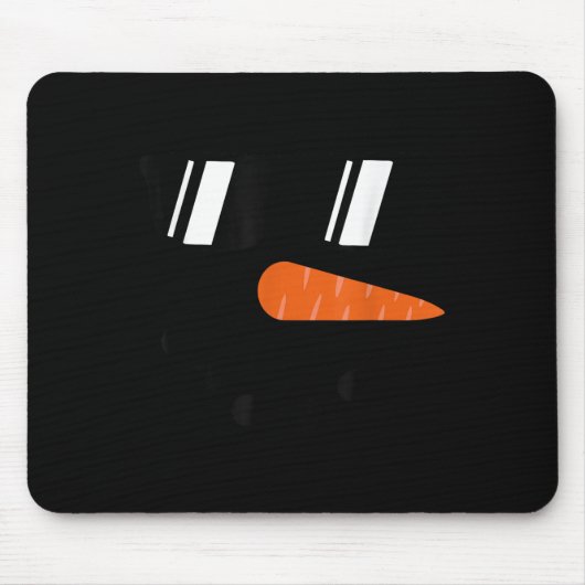 男の子 女の子 幼児 大人 雪だるまTシャツ クリスマス マウスパッド (正面)