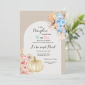 男の子？女の子？ 秋のカボチャ 性別発表 招待状 (スタンド正面)