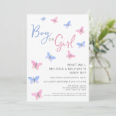 男の子？女の子？蝶の性別発表 招待状 (スタンド正面)