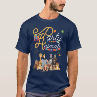 男の子 女の子 誕生日 動物 パーティー 男児 Tシャツ