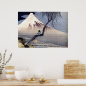 男の子、山富士、北斎 ポスター (キッチン)