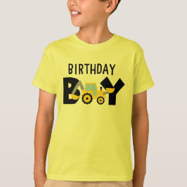  男の子 建設業 誕生日パーティーTシャツ Tシャツ