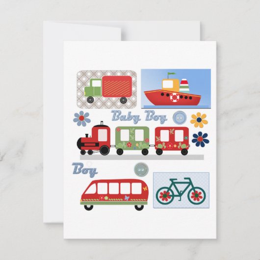 男の子 招待状 (正面)