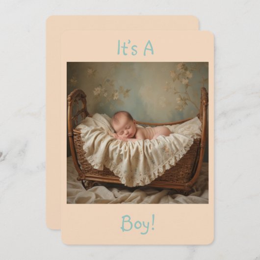 男の子 招待状 (正面/裏面)