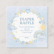 男の子 水彩 虹 おむつRaffle