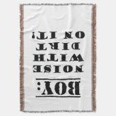 男の子 – 汚れのあるノイズ スローブランケット (正面縦)