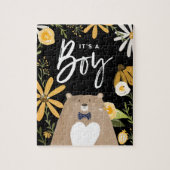 男の子 – 甘いハニービー&クマの花 ジグソーパズル (縦)