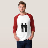 男の子 + 男の子の基本的な3/4の袖のRaglan Tシャツ (正面フル)