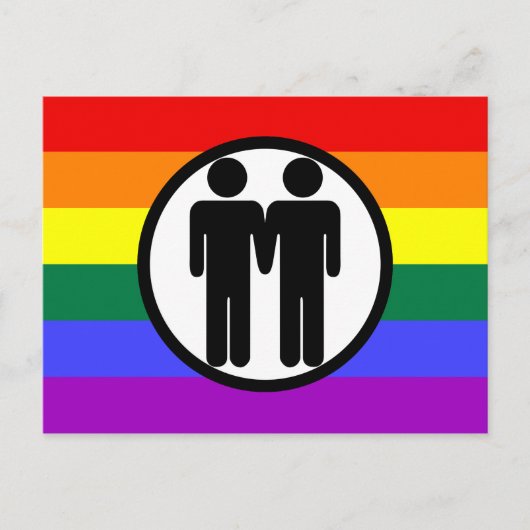 男の子+男の子の虹 ポストカード (正面)