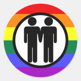 男の子+男の子レインボーシール ラウンドシール