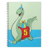 男の子、第5誕生日恐竜 ノートブック (正面)