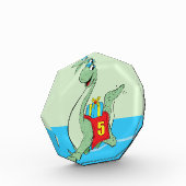 男の子、第5誕生日恐竜 フォトブロック (左)