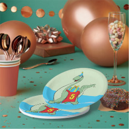 男の子、第5誕生日恐竜 ペーパープレート