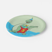 男の子、第5誕生日恐竜 ペーパープレート (アングル)