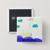 男の子 缶バッジ (正面&裏面)