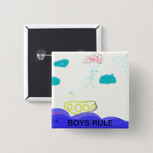 男の子 缶バッジ (正面&裏面)