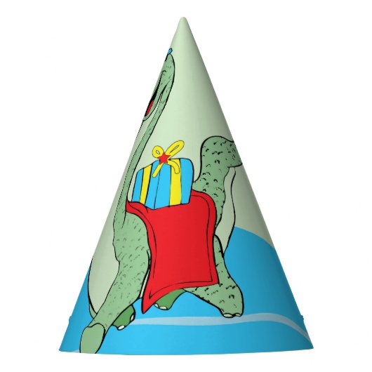 男の子、誕生日恐竜 パーティーハット (正面)