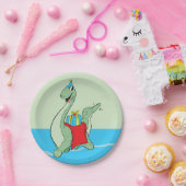 男の子、誕生日恐竜 ペーパープレート (パーティー)