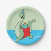 男の子、誕生日恐竜 ペーパープレート (正面)