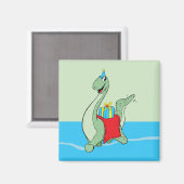 男の子、誕生日恐竜 マグネット (正面/裏面)