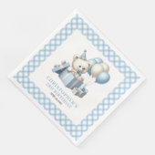 男の子 誕生日 ナプキン テディベア 風船 (コーナー)