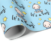 男の子、赤ちゃんシャワーギフトラップ、ラッピング紙 ラッピングペーパー (ロールコーナー)