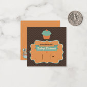 男の子/赤ちゃんシャワー招待状 ノートカード (正面/裏面インサイチュ)