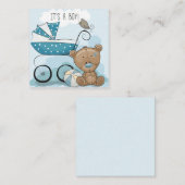 男の子/赤ちゃんシャワー招待状 ノートカード (正面/裏面)