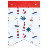 男の子、赤ちゃん航海のシャワーのバナー バンティングフラッグ (第1の旗)