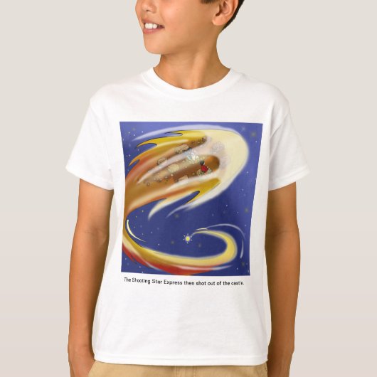 男の子、車で操縦された歯の妖精、射撃、 発砲スター Tシャツ (正面)